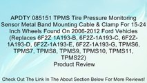 APDTY 085151 TPMS Tire Pressure Monitoring Sensor Metal Band Mounting Cable & Clamp For 15-24 Inch Wheels Found On 2006-2012 Ford Vehicles (Replaces 6F2Z 1A193-B, 6F2Z-1A193-C, 6F2Z-1A193-D, 6F2Z-1A193-E, 6F2Z-1A193-G, TPMS6, TPMS7, TPMS8, TPMS9, TPMS10,