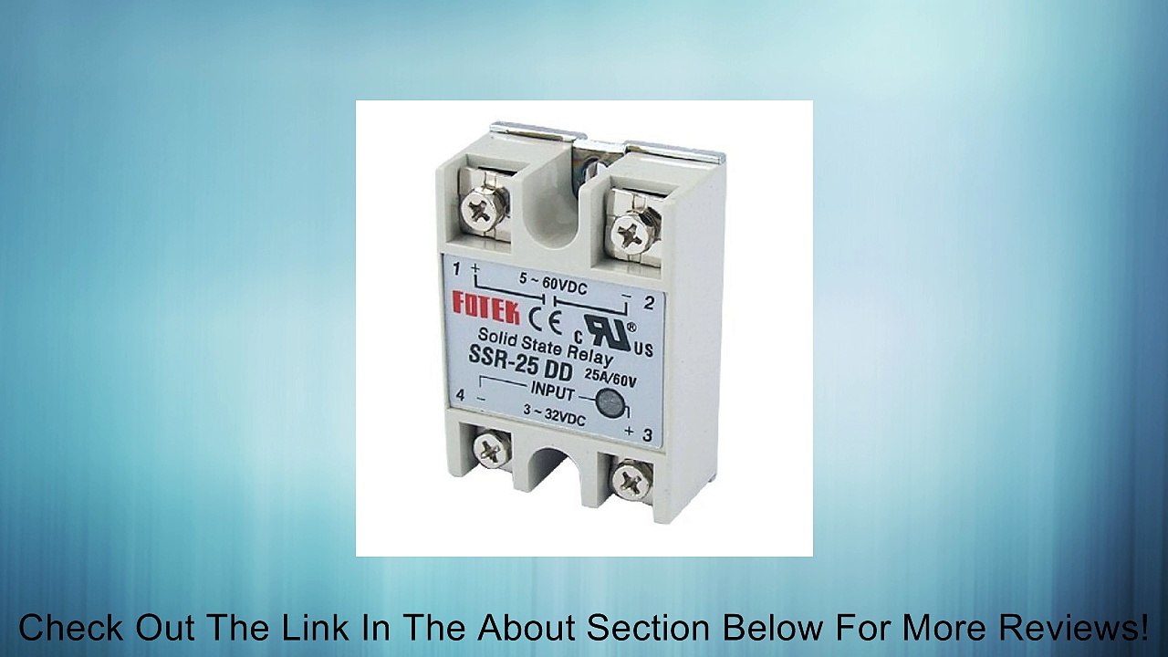 Sunkee Solid State Relay SSR-25 DD DC-DC 25A 3-32VDC/5-60V DC SSR-25DD Review