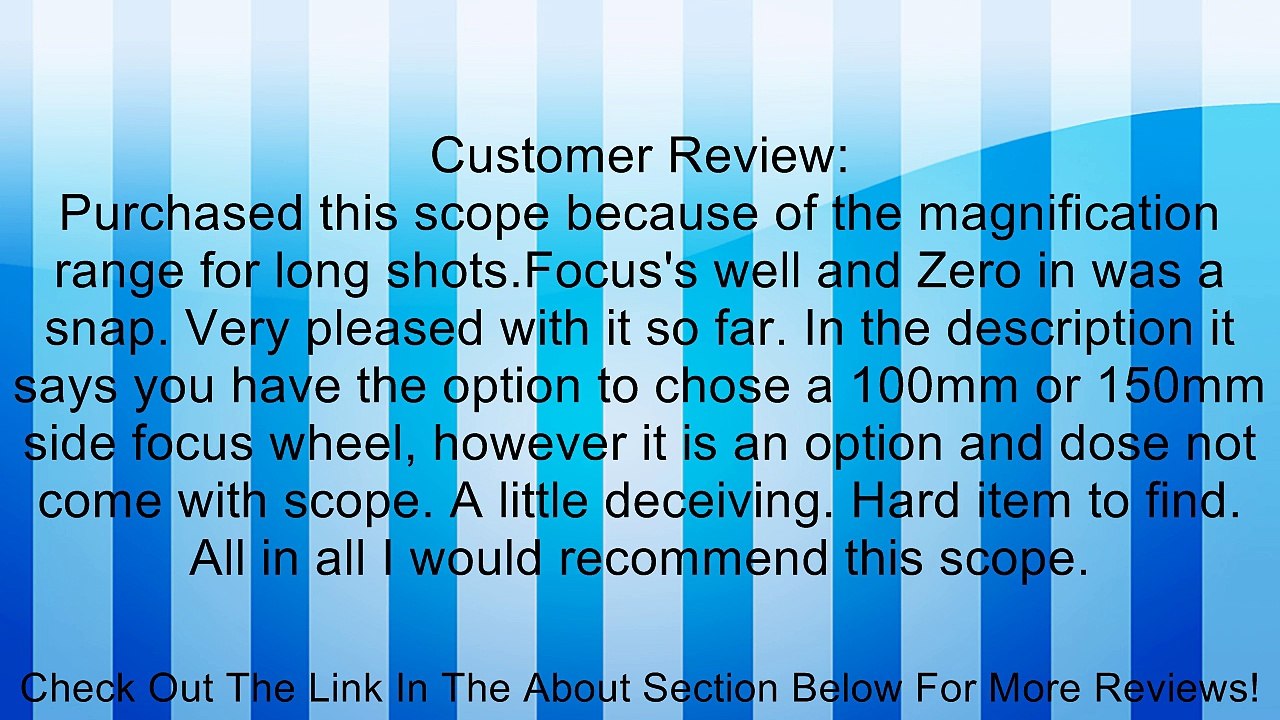 Nikko Stirling Targetmaster 10-50x60 Mil-Dot Illuminated Scope, Black Review