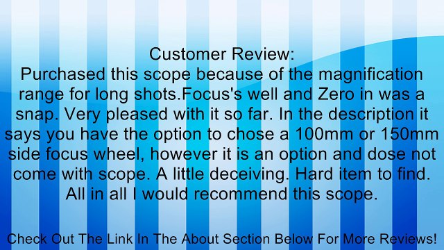 Nikko Stirling Targetmaster 10-50x60 Mil-Dot Illuminated Scope, Black Review