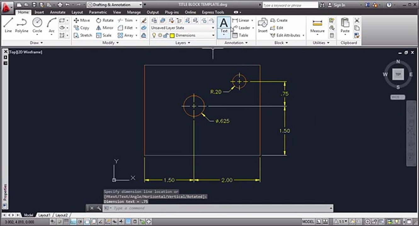 AutoCAD 2013 Dimensioning Tutorial  AutoCAD 2013 Dimension  AutoCAD 2013 Dimension Style