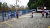 Primeiro Pedal Bike da Solidariedade, Taubaté, SP, Brasil, Ciclistas percorrendo 6 km de ruas dos bairros ao centro da cidade de Taubaté, 1º Pedal Solidário, Marcelo Ambrogi, parte 11