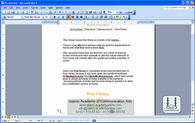 00- MS Office 2003 Complete Training by Islamic Academy of Communication Arts