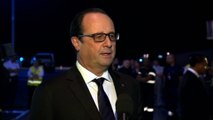 Déclaration à la presse du président François Hollande à son arrivée en Nouvelle-Calédonie