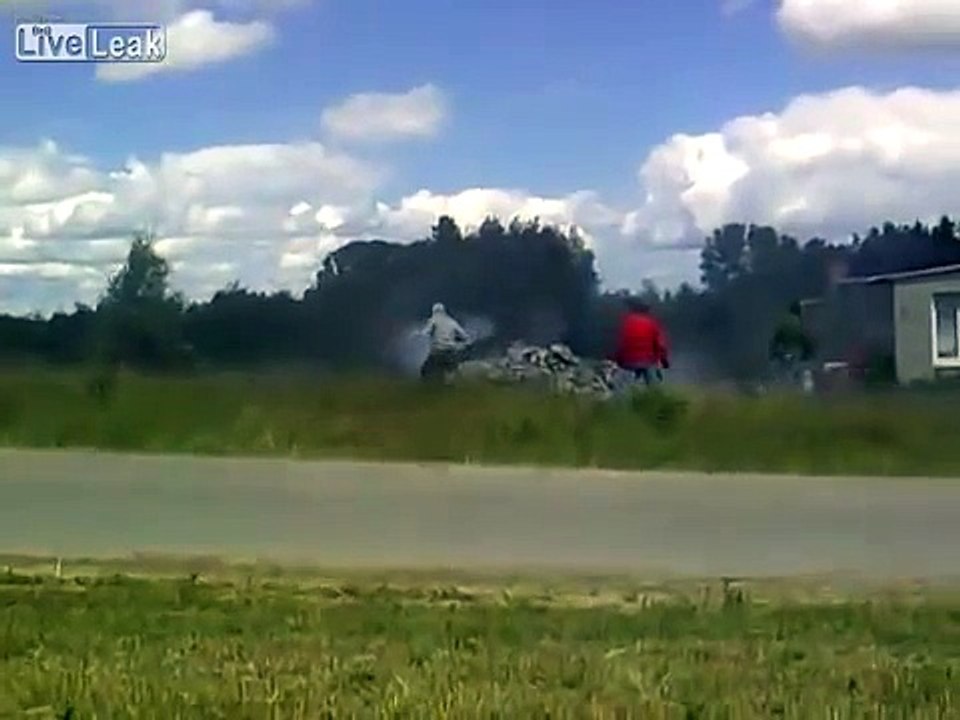 Close Call For Rally Spectators