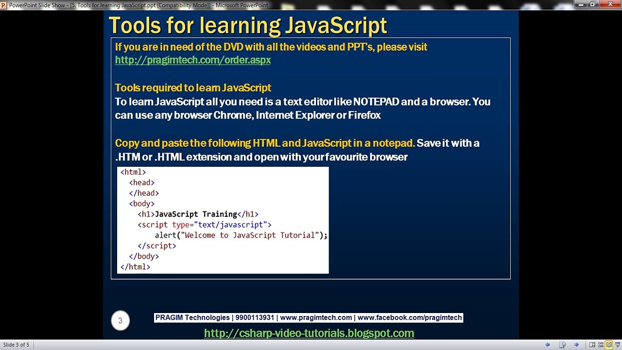 Tools for learning JavaScript