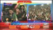 Sheikh Rasheed gestures PTI supporters during Jhelum rally