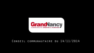 Conseil communautaire du Grand Nancy du 14/11/2014