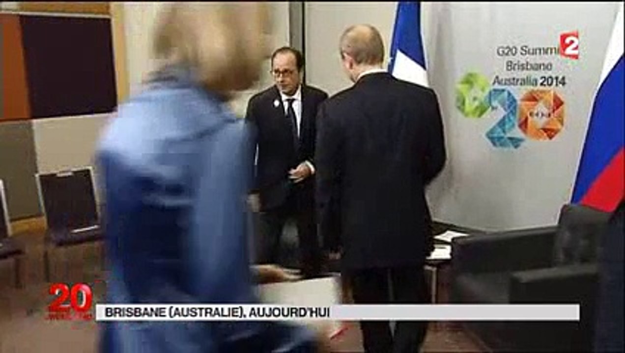 G20 HOLLANDE FORCÉ DE SE RELEVER À LA DEMANDE DE POUTINE À QUI IL A OUBLIÉ DE SERRER LA MAIN