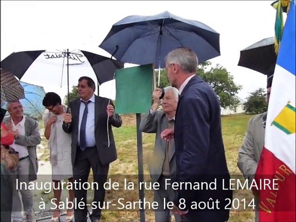 Inauguration de la rue Fernand Lemaire à Sablé - Le 8 Aout 2014
