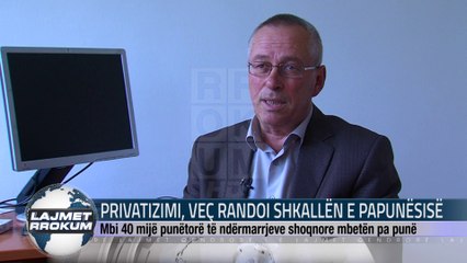 PRIVATIZIMI, VEÇ RANDOI SHKALLËN E PAPUNËSISË
