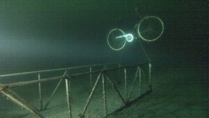 Passerelle et vélos d'Hermance