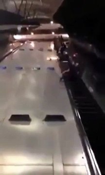 Drunk escalator sliding