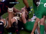 Viktor Kolelishvili colle son crampon dans l'oeil d'un joueur irlandais