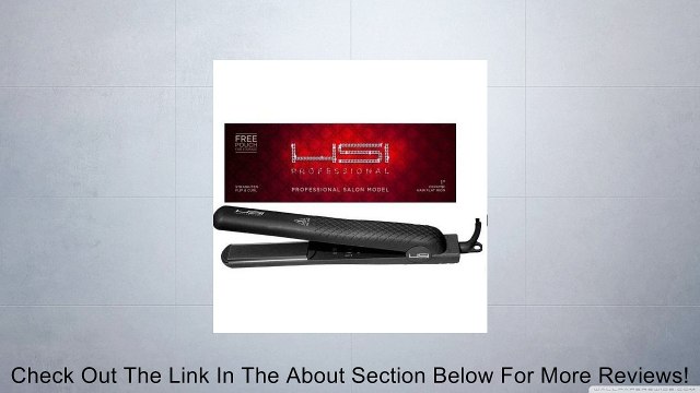 HSI PROFESSIONAL CERAMIC TOURMALINE IONIC FLAT IRON HAIR STRAIGHTENER Free sample of Argan Oil Leave In Hair Treatment (1 Inch With Digital LCD)