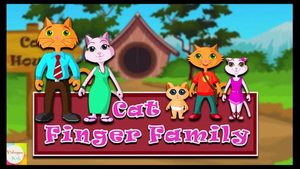 The Finger Family Cat Family Nursery Rhyme | Kids Animation Rhymes Songs