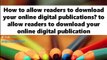 Readers can download online digital publications via PUB html5