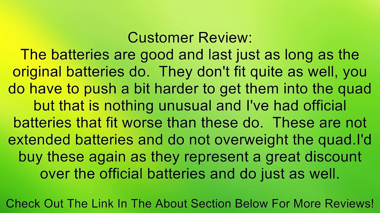 5 x UDI U816 U816A Hubsan X4 RC Quadcopter 3.7V 240mAh Li-Po Battery Review