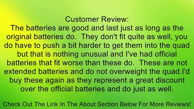 5 x UDI U816 U816A Hubsan X4 RC Quadcopter 3.7V 240mAh Li-Po Battery Review