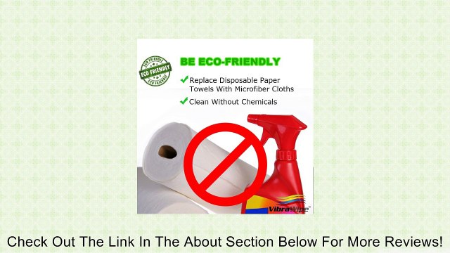 VIBRAWIPE MICROFIBER CLOTH - Pack of 8 Pieces Microfiber Cleaning Cloths, HIGH ABSORBENT, LINT-FREE, STREAK-FREE, Kitchen Cloth, Kitchen Towel, Drying Cloth, Microfiber Towel, For Kitchen, For Car, For Windows, Cleans Without Chemicals, All-Purpose Househ