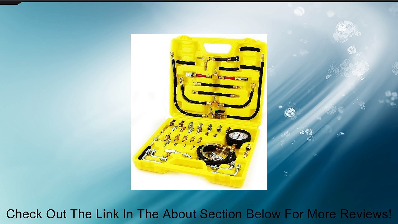 XtremepowerUS Pro Deluxe Manometer 0-140 psi Fuel Injection Pressure Tester Gauge Kit System