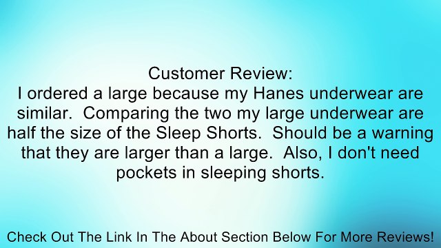 Hanes Mens Jersey Knit Cotton Button Fly Pajama Sleep Shorts Review