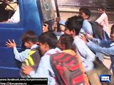 Dunya news-Students push off van of protesting teachers in Sukkur