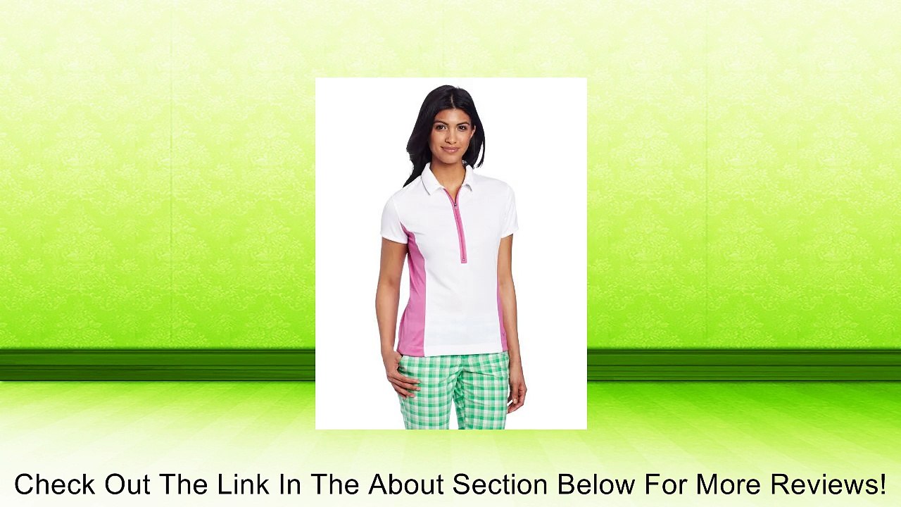 Callaway Women's Short Sleeve Color Block Polo, Bright White/Spring Crocus, Small Review