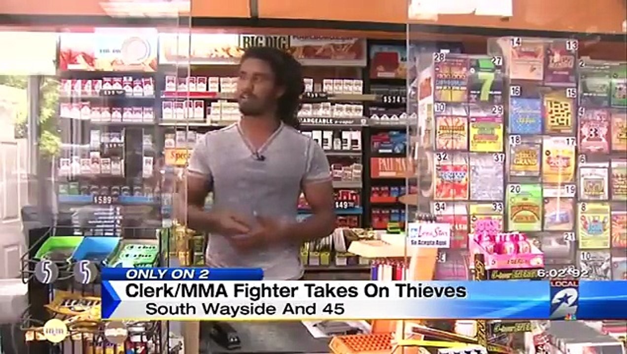 Gas Station Clerk With MMA Training Surprises Thieves