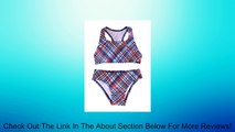 Speedo 2-piece Racerback Girls Swim Suit (10, Red/White/Blue Plaid) Review