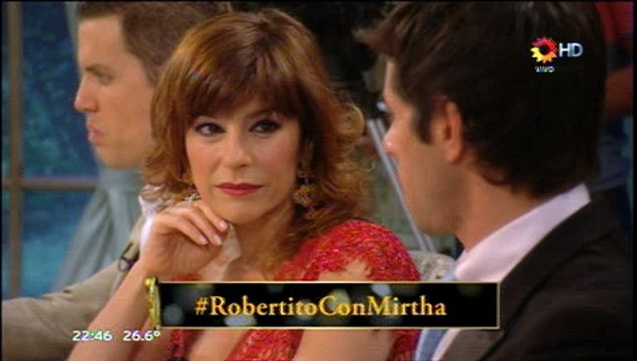 Robertito con Mirtha