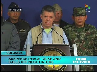 Colombia peace talks put on hold