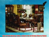 9pc Formal Dining Table Chairs Set in Brown Cherry Finish