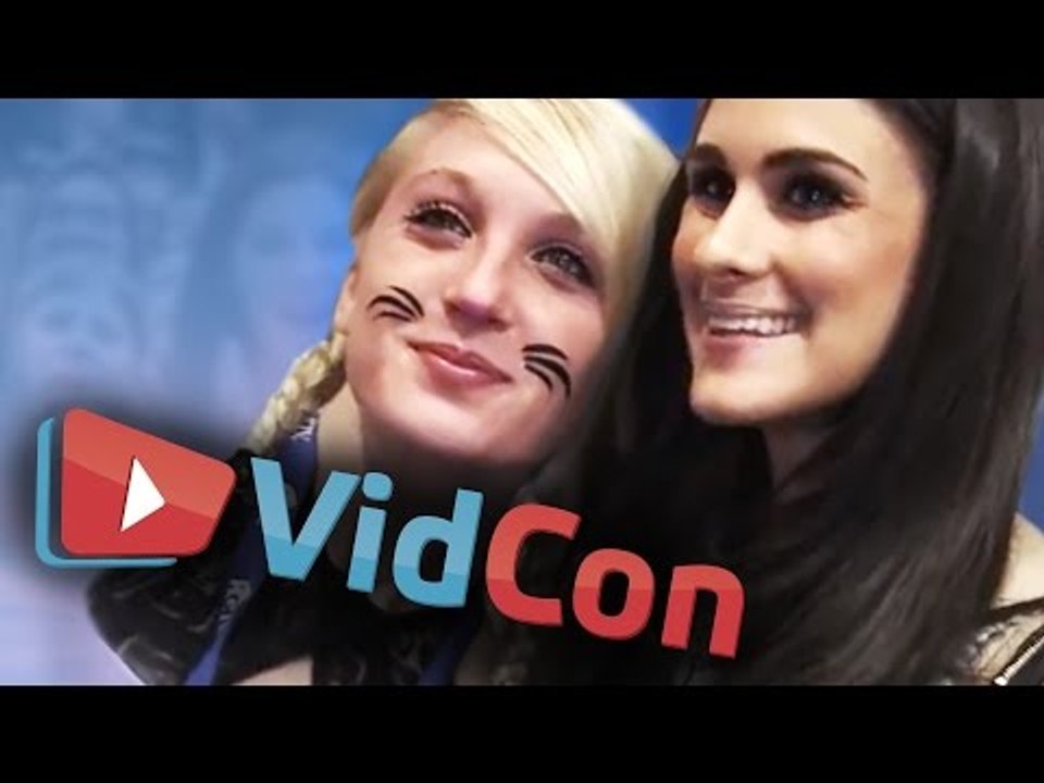 Brittany Furlan at VidCon with Rudy Mancuso, Je...
