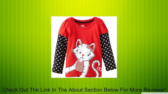 Watch Me Grow! by Sesame Street Baby-Girls Infant 1 Piece Cat Hearts Pullover, Red, 12 Months