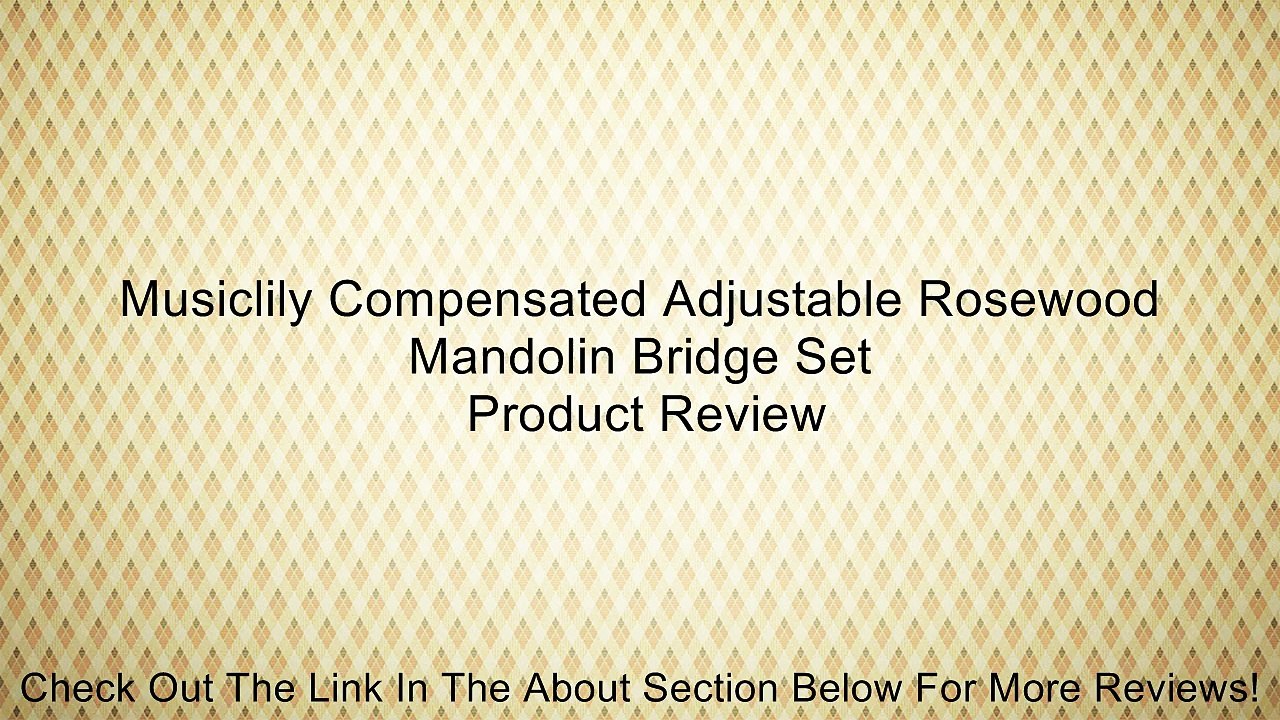 Musiclily Compensated Adjustable Rosewood Mandolin Bridge Set Review