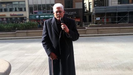 Rev Herbert Francis at the Protest against Killing of the Cuple in Pakistan by FPAC