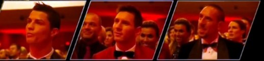 Messi & Ribery reactions after Cristiano Ronaldo win Ballon D'Or 2013