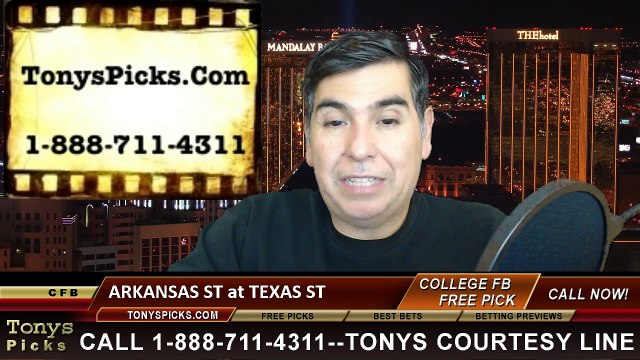 Texas St Bobcats vs. Arkansas St Redwolves Free Pick Prediction NCAA College Football Odds Preview 11-20-2014