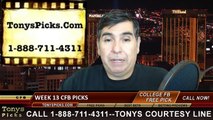 Free Week 13 College Football Picks Betting Odds Point Spread Predictions 2014