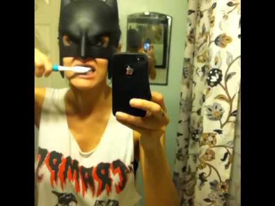 how to getting ready for bed with Batman: Brittany Furlan's Vine #78