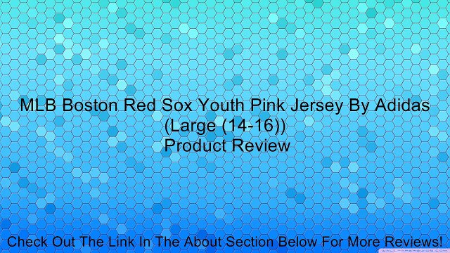 MLB Boston Red Sox Youth Pink Jersey By Adidas (Large (14-16))