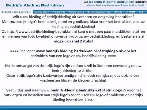 Kleding bedrijfskleding bedrukken Someren