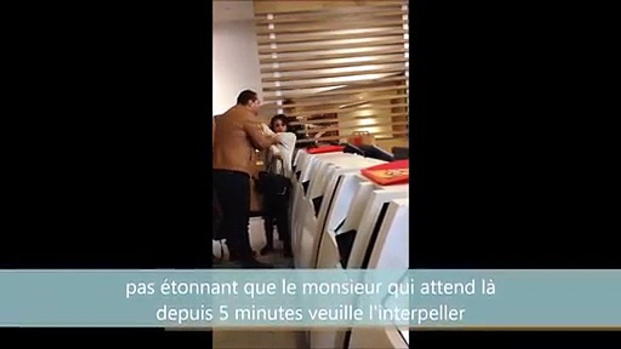 Folle au McDo de Lausanne en Suisse