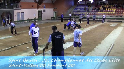 Premier tour, tir rapide en double, Saint-Vulbas contre Fontaine, Sport Boules, J5 Elite 2014 2015