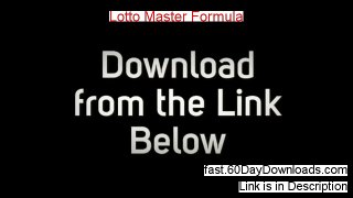 Access Lotto Master Formula free of risk (for 60 days)