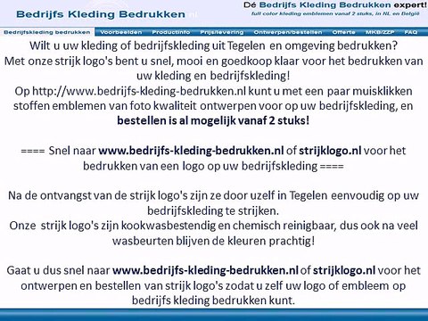 Kleding bedrijfskleding bedrukken Tegelen