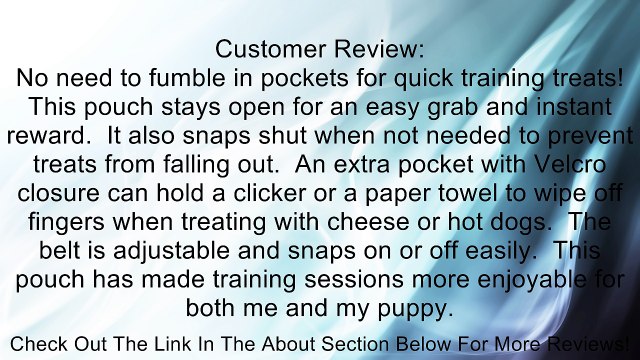 Karen Pryor Clicker Training Limited Edition Terry Ryan Treat Pouch for Pet Training, Black Review