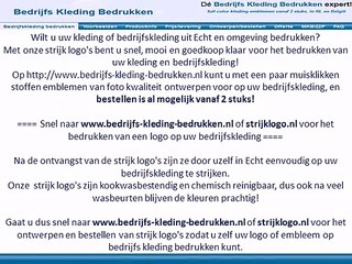 Kleding bedrijfskleding bedrukken Echt