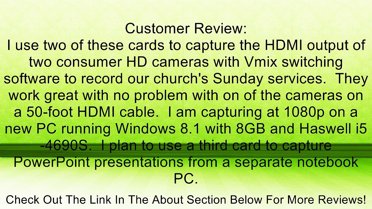 Blackmagic Design DeckLink Mini Recorder, PCIe Capture Card for 3G-SDI and HDMI Review